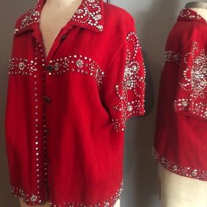 Michael Simon Short Sleeve Cardigan / Sweater